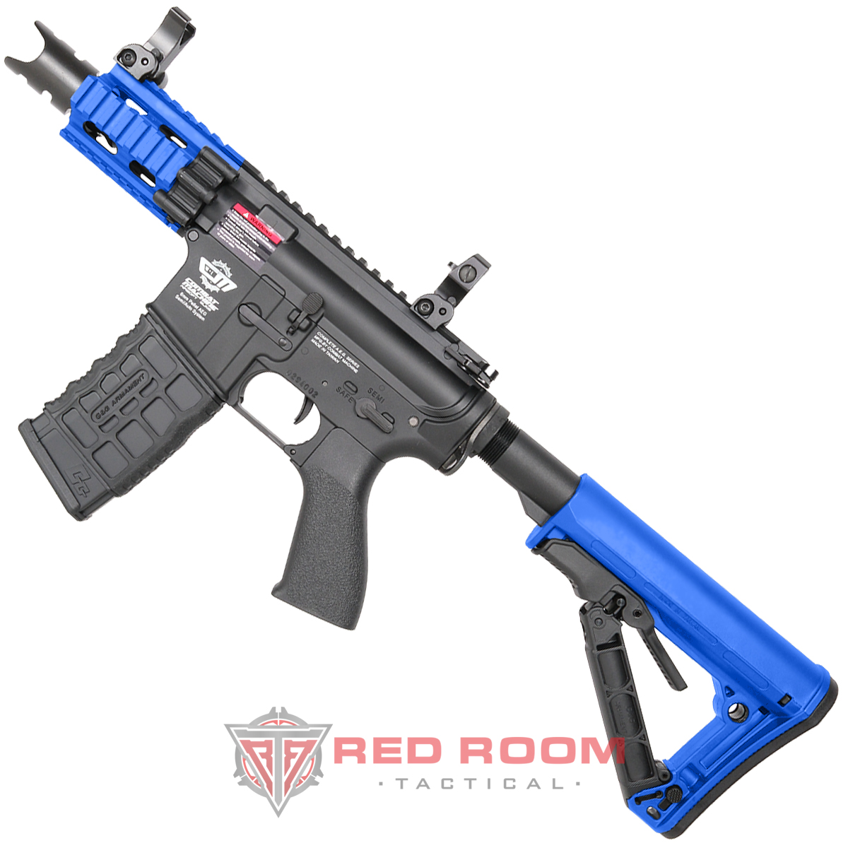 G&G Armament Combat Machine Firehawk M4 Stubby BNB Airsoft Gun RRT2 Blue