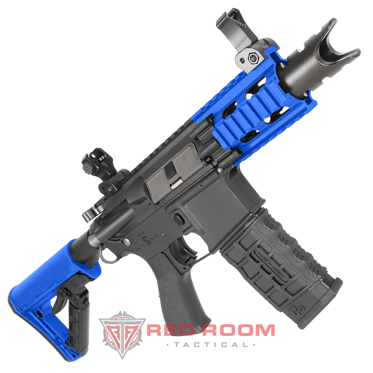G&G Armament Combat Machine Firehawk M4 Stubby BNB Airsoft Gun RRT3 Blue