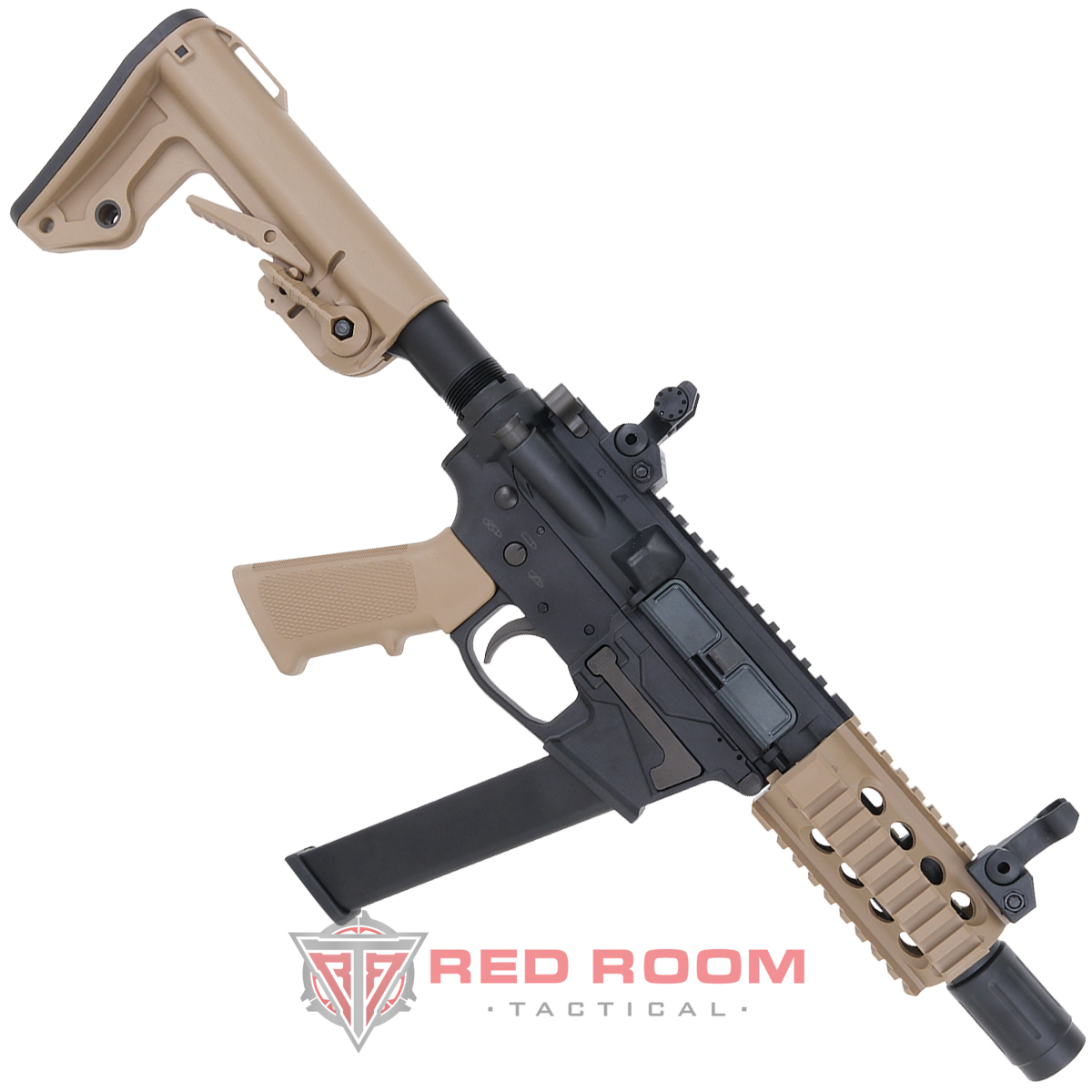 King Arms Bulldog TWS 9mm SBR Gas Blowback Lite Airsoft Gun Tan