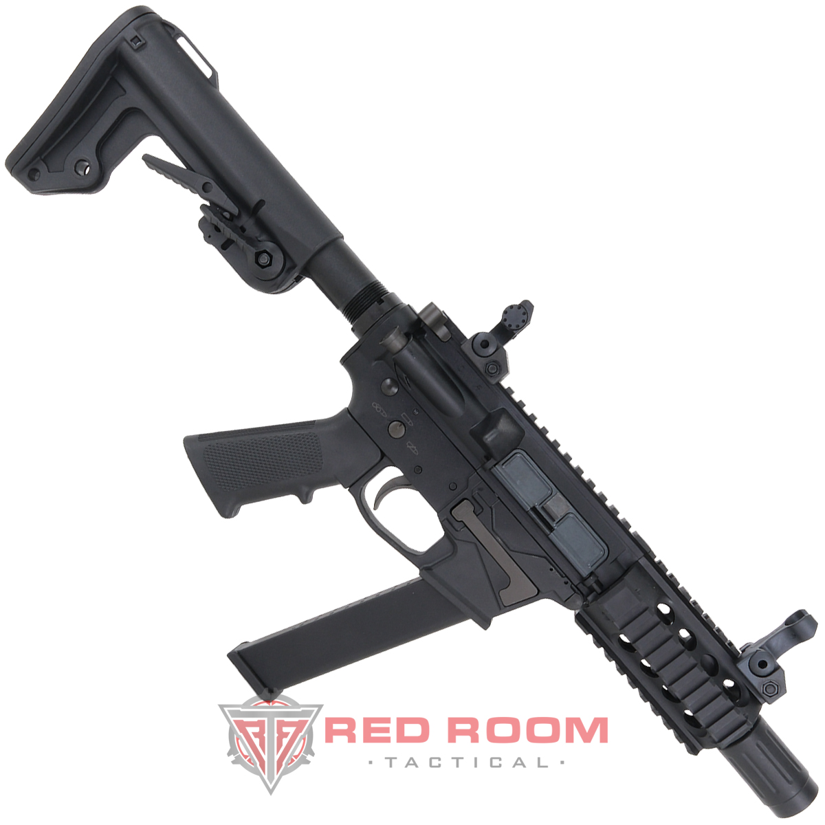 King Arms Bulldog TWS 9mm SBR Gas Lite Airsoft Gun Black